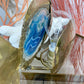 Jacques Duval-Brasseur Illuminated Blue Agate Gold Fish Lamp