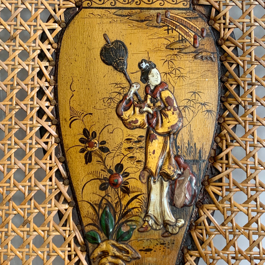 English Late Victorian Gilt Chinoiserie Bergere Suite