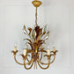 Hans Kogl Gilt & Silver Calla Lily Chandelier, C 1970s