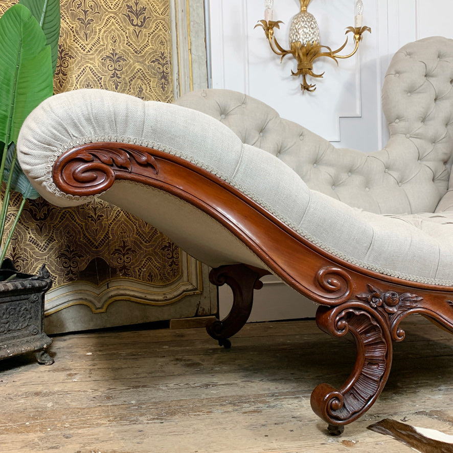 Rococo Revival John Henry Belter Meridienne/Recamier