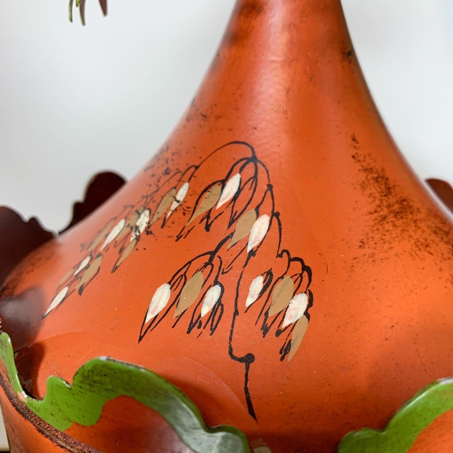 Red Italian Hand Painted Chinoiserie Ice Buckets 1950's