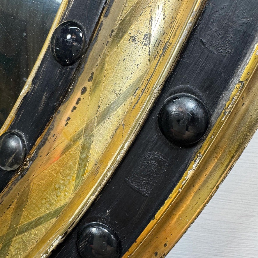 Large Regency Irish Giltwood and Ebonised Wall Mirror