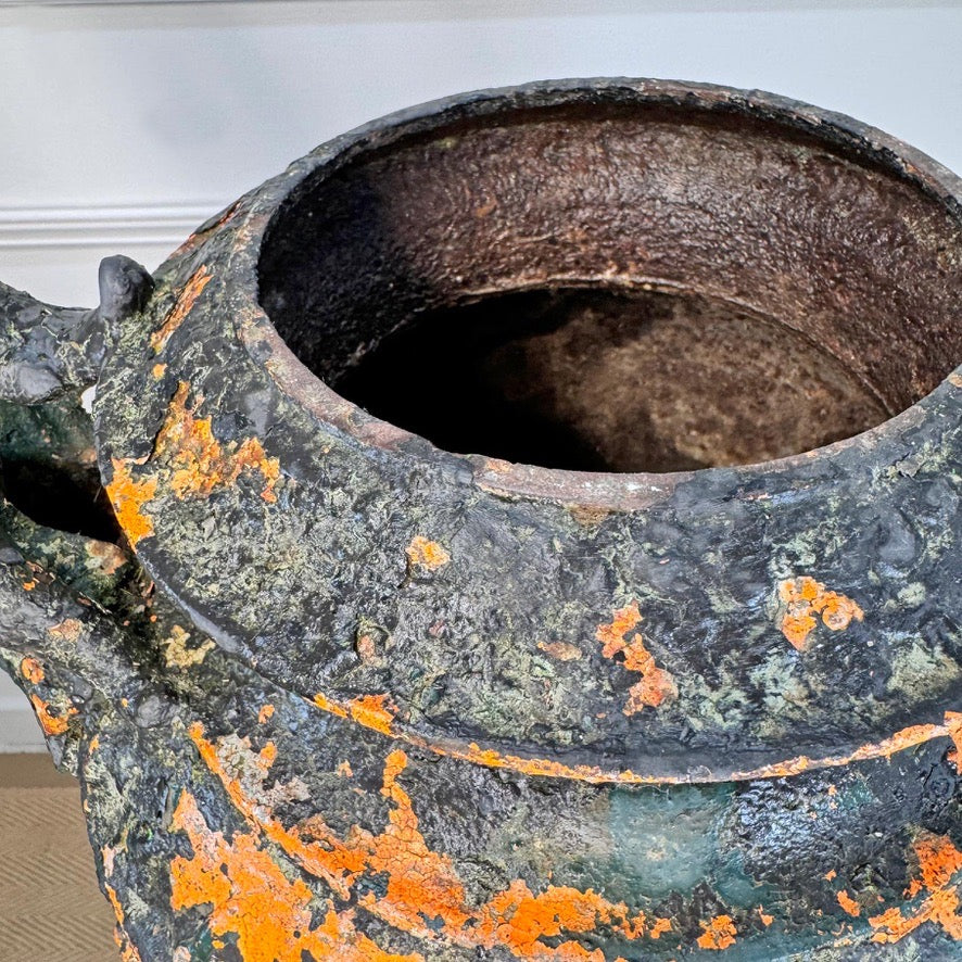 Antoine Durenne Foundry Satyr Mask Cast Iron Urn