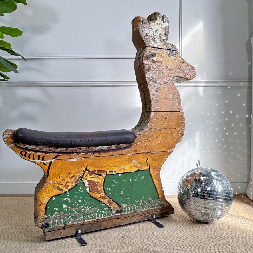 Antique Fairground Ride Circa 1930 Reindeer