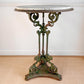 Antique Cast and Wrought Iron Marble Top Orangery Table