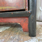 19th C Crimson Red On Black, Chinoiserie Cabinet