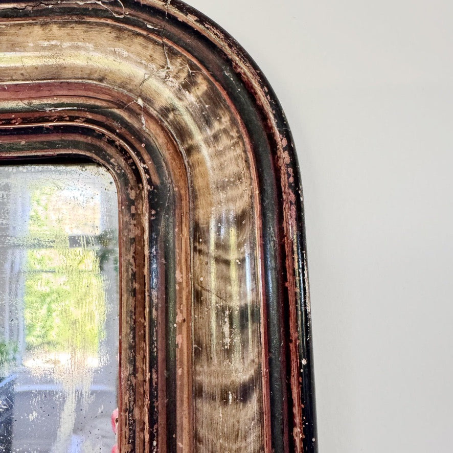 Antique Trompe L'oeil Louis Philippe 'Tiger' Mirror
