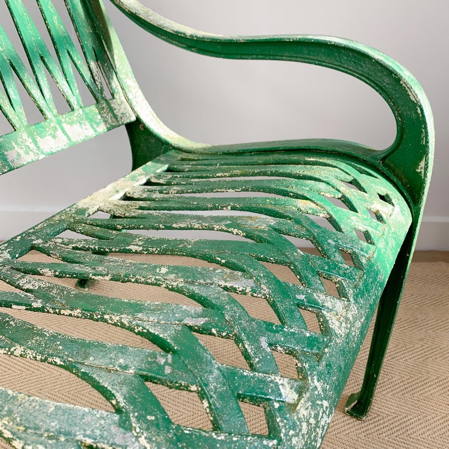 Mid Century Cast Aluminium Garden Chair