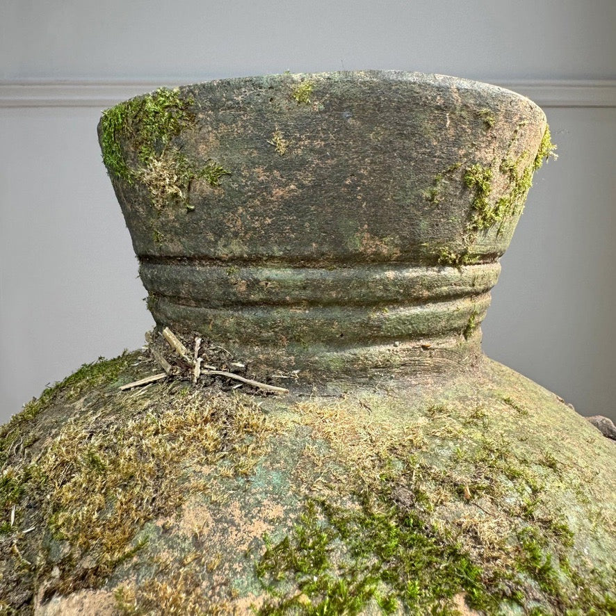 Vintage Bearded Dragon Lizard Terracotta Garden Urn