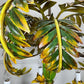 Antique Faux Bamboo Palm Leaf Chandelier France 1930's