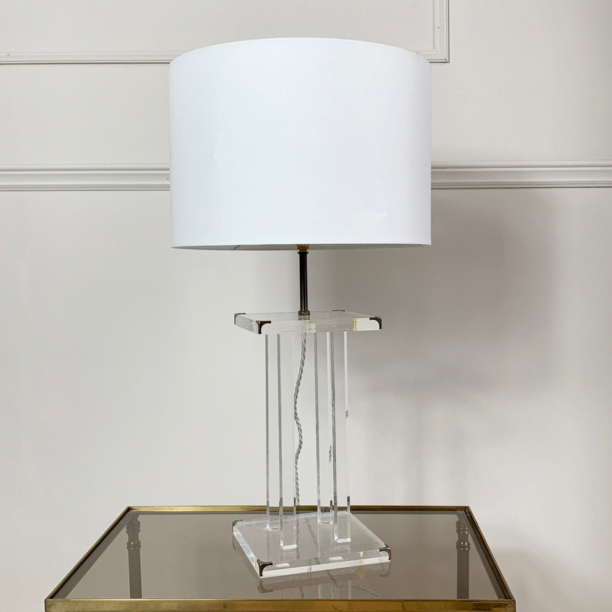 David Lange for Roche Bobois Lucite Table Lamp