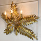 Gold Italian Laurel Leaf Wall Light 1950's