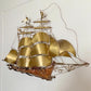 Daniel D'haeseleer Gold Galleon Wall Light C 1970's