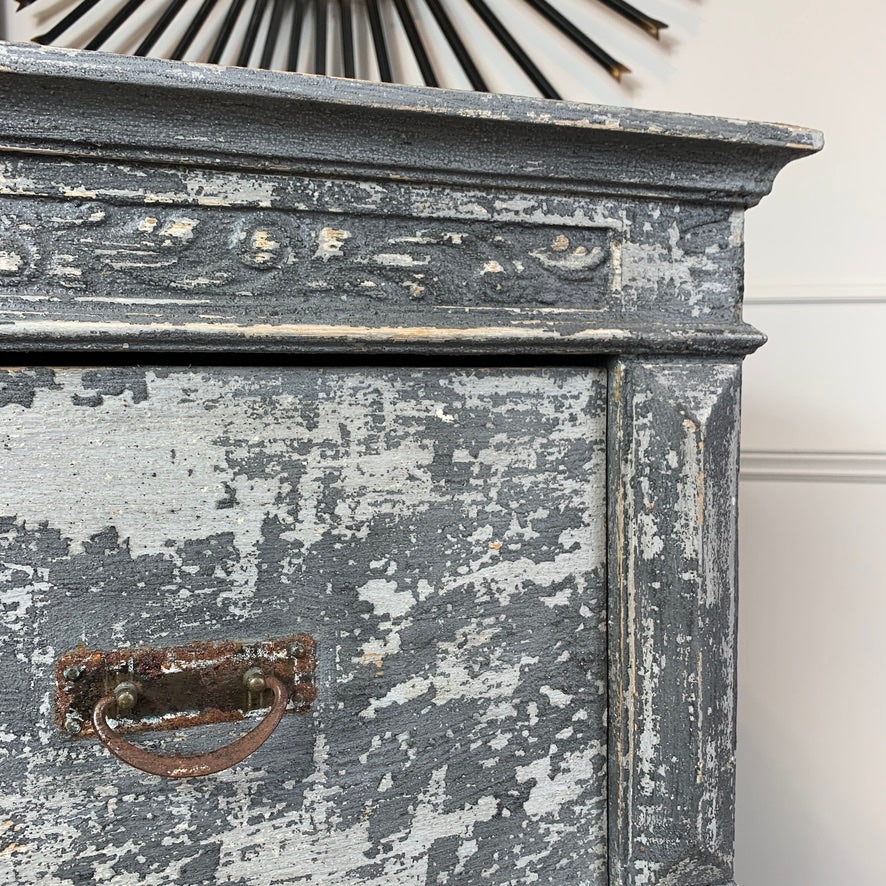 Large Grey French Chest Of Drawers 1930's
