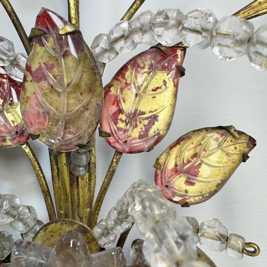 Pair of Maison Bagues Red Wall Sconces Circa 1910
