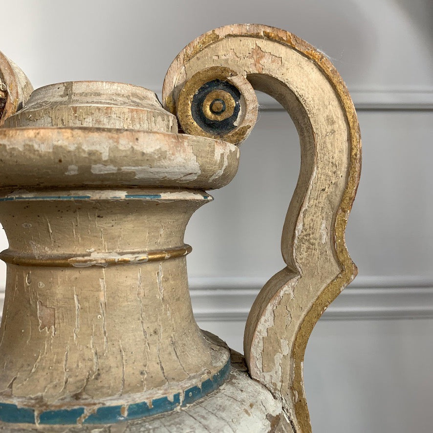 18th Century Wood and Gesso Altar Vase