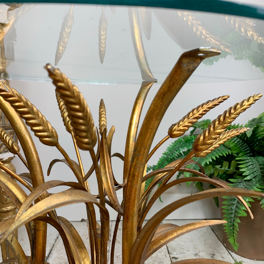Gold Wheat Sheaf Side Table
