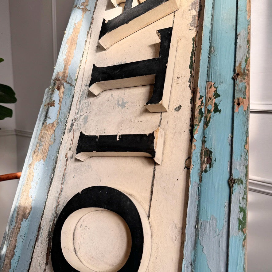 Wooden Shop Sign from Historic Hastings Stationers 1950's