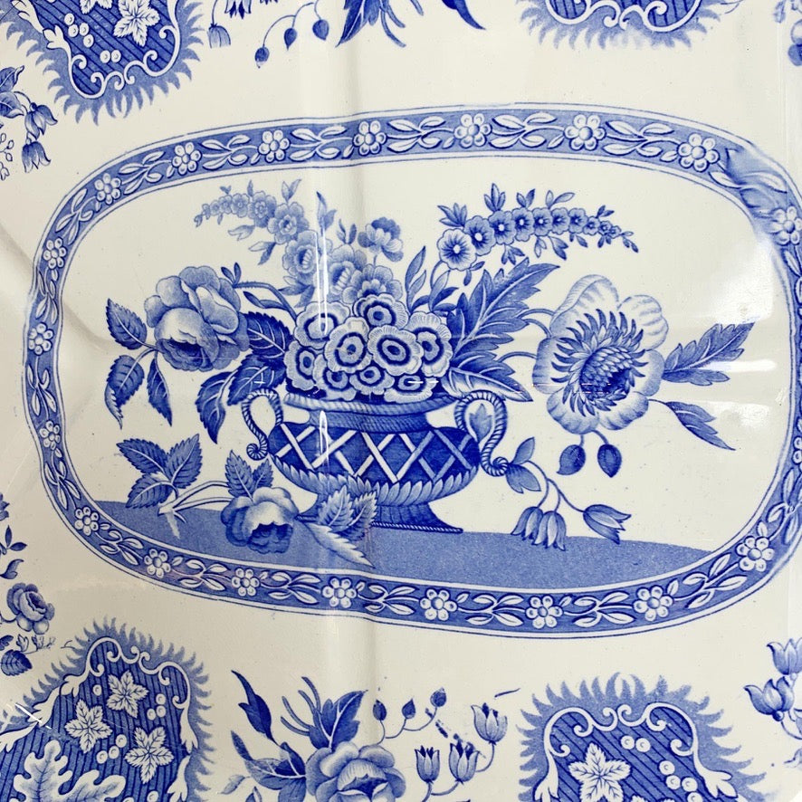 Copeland & Garrett Late Spode Blue and White Filigree Pattern Platter