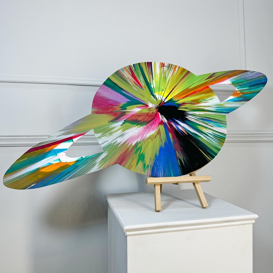 Damien Hirst Saturn Spin Painting Signed to rear and with the Hirst Blind Stamp
