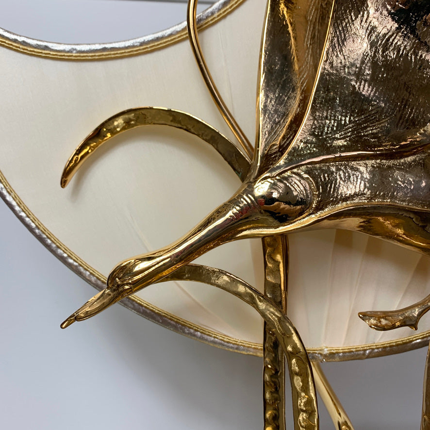 Lanciotto Galeotti Gold Goose & Moon Table Lamp