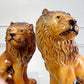 Pair of Staffordshire Pottery Lions