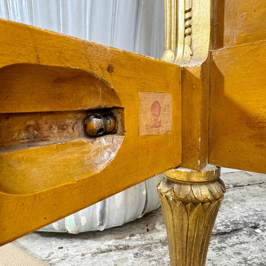 Giltwood Bergere Cane Bed Maple and Co of England Circa 1900