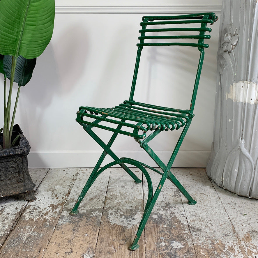 Late 19th Century Green Arras Garden Chair