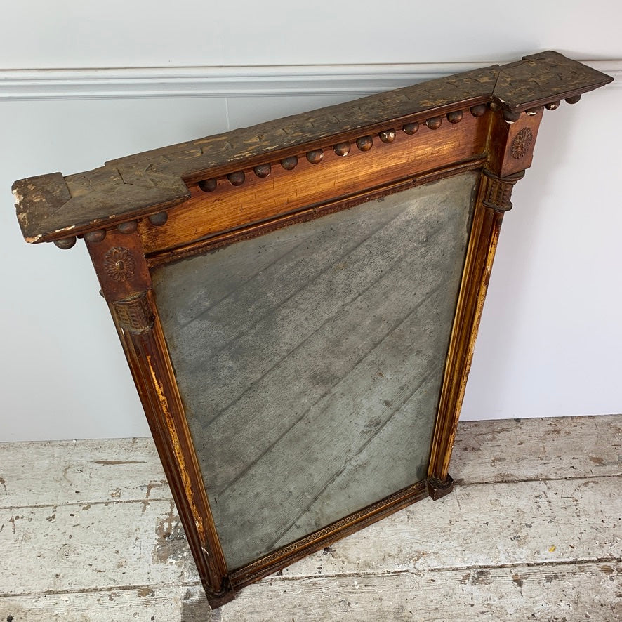 Antique Gilt Empire Trumeau Mirror
