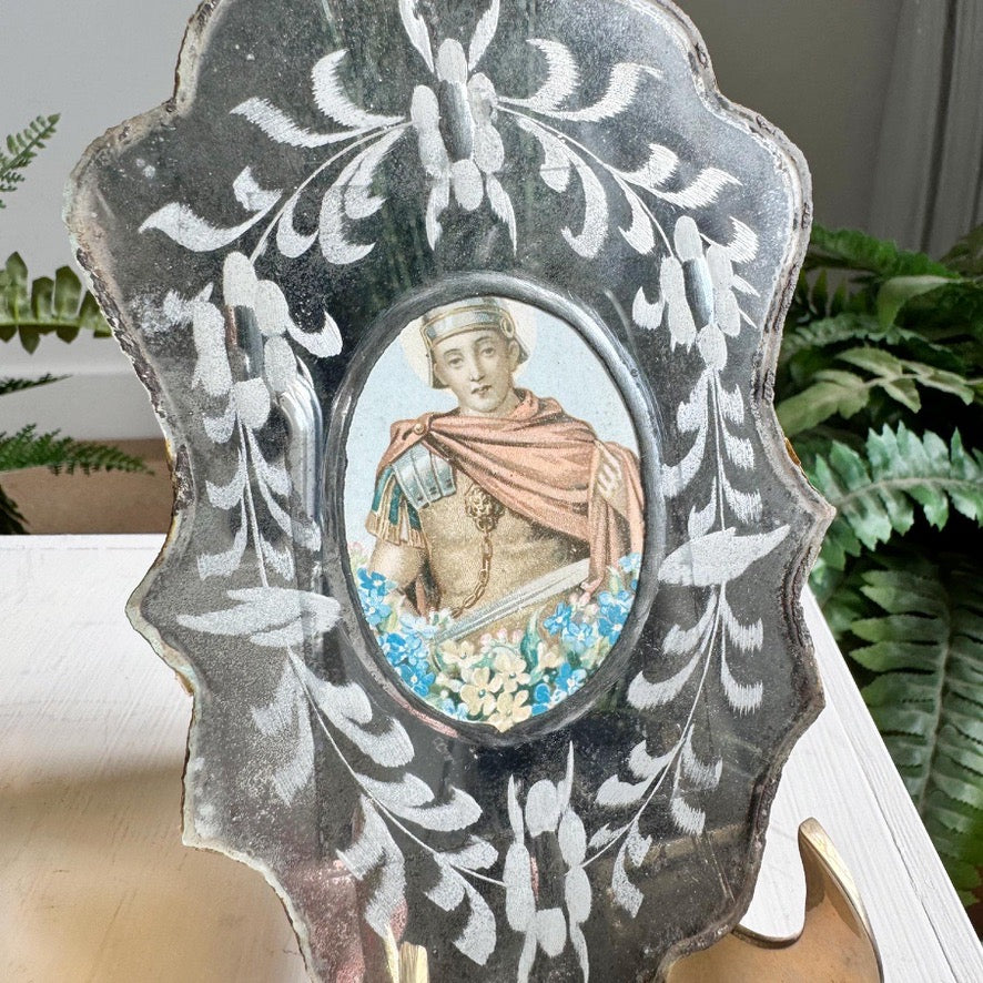 Antique Pair of German Nuns' Mirrors circa 1800