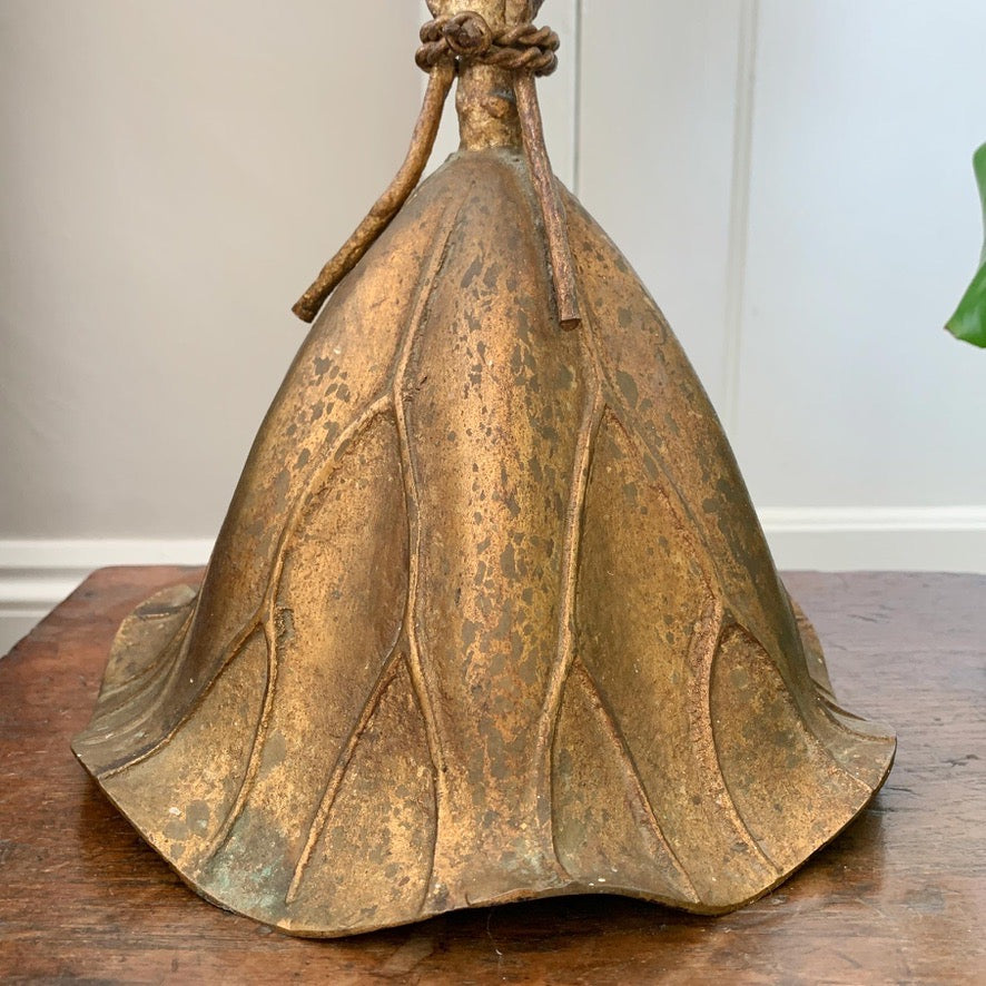 1950's Gold Lotus Flower American Table Lamp by the Marbro Company