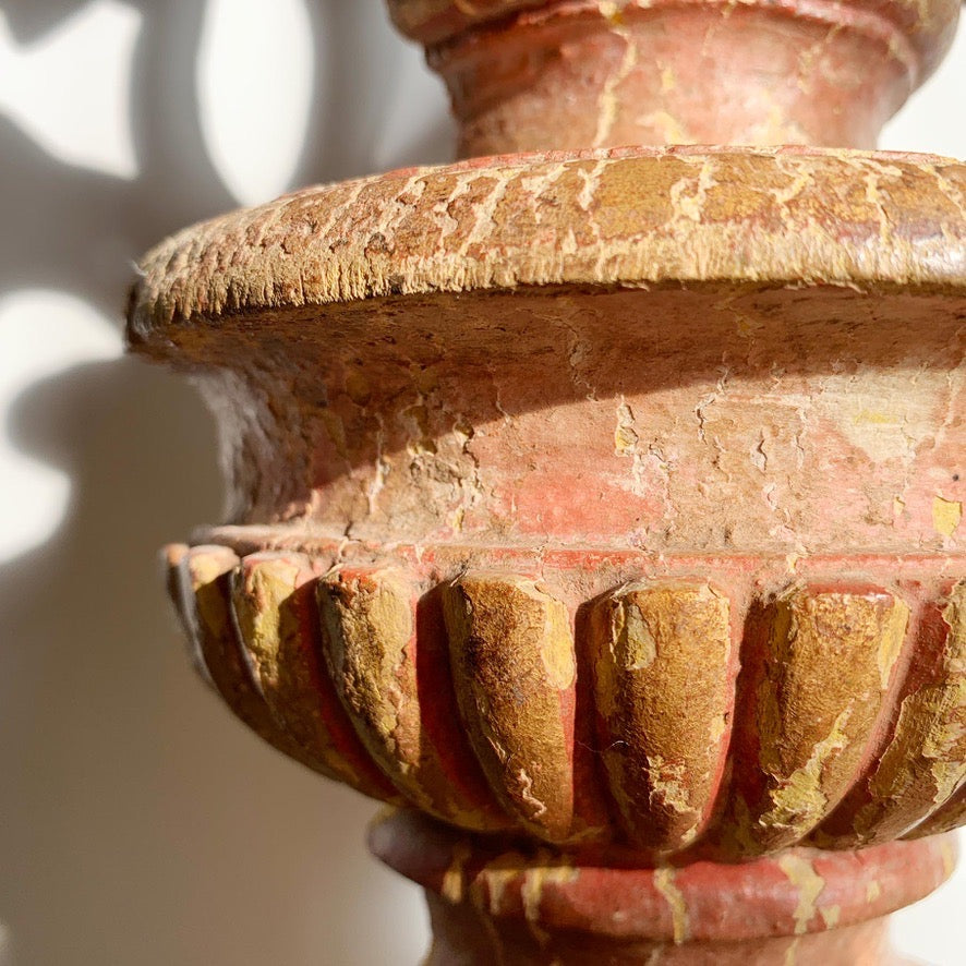 19th Century Giltwood Baroque Church Altar Vase