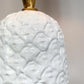 Italian Gilt Metal and White Ceramic Pineapple Table Lamp
