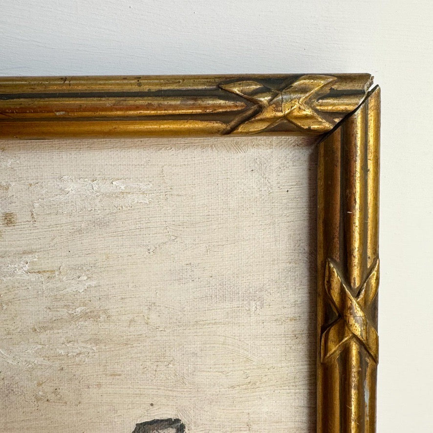 Mid Century Oil On Canvas of Mons in Belgium