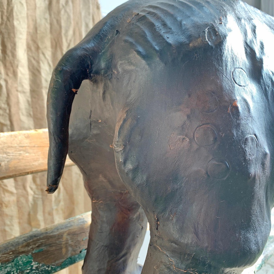 Very Large Liberty of London Leather Rhino Footstool