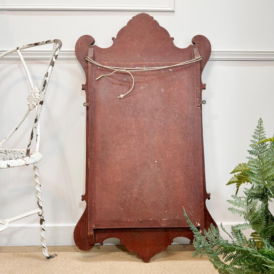Antique Turquoise Painted Venetian Mirror