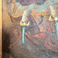 Cuzco School Oil Painting on Canvas of the Archangel Michael defeating Satan 18th Century