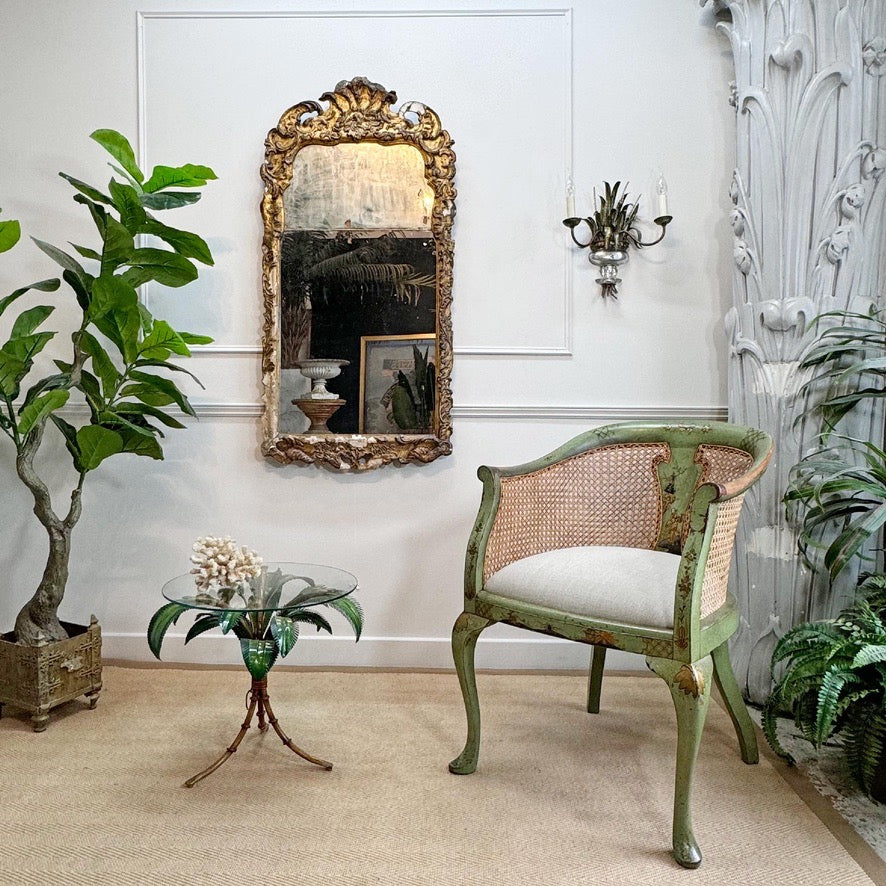 Queen Anne Giltwood Split Plate Mirror