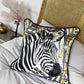 The Tropics Collection 'Zebra' Luxury Silk Cushion