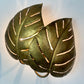 Maison Jansen Gold Monstera Double Leaf Wall Lights 1970's