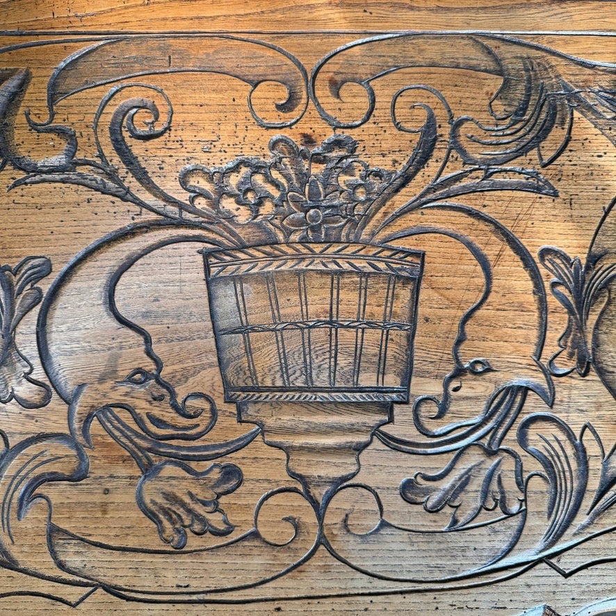 18th Century Carved Ash Dutch Serpentine Chest of Drawers