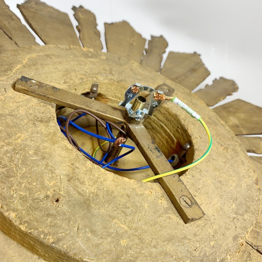 Carved Gilt Wood Church Sunburst Light Circa 1920