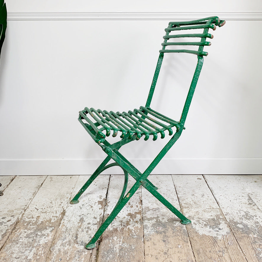 Late 19th Century Green Arras Garden Chair