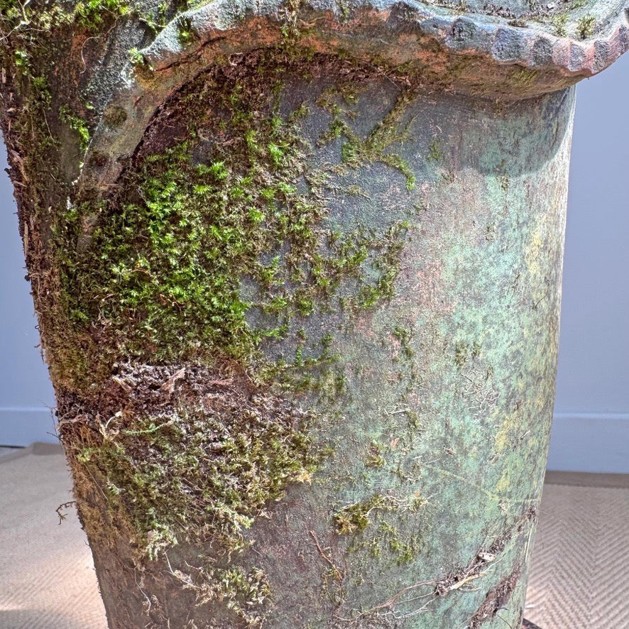 Vintage Bearded Dragon Lizard Terracotta Garden Urn