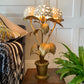 Rare 1950's White and Gold American Hydrangea Table Lamp