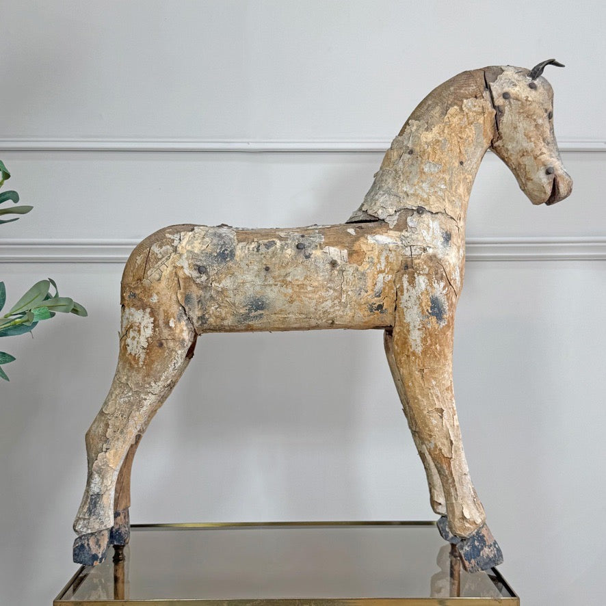 Antique French Wooden Horse