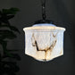 1920s German Art Deco Blue Glass Ceiling Pendant Light