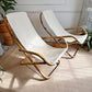 Pair of Vintage Folding Bamboo Deck Chairs 1960's Italian