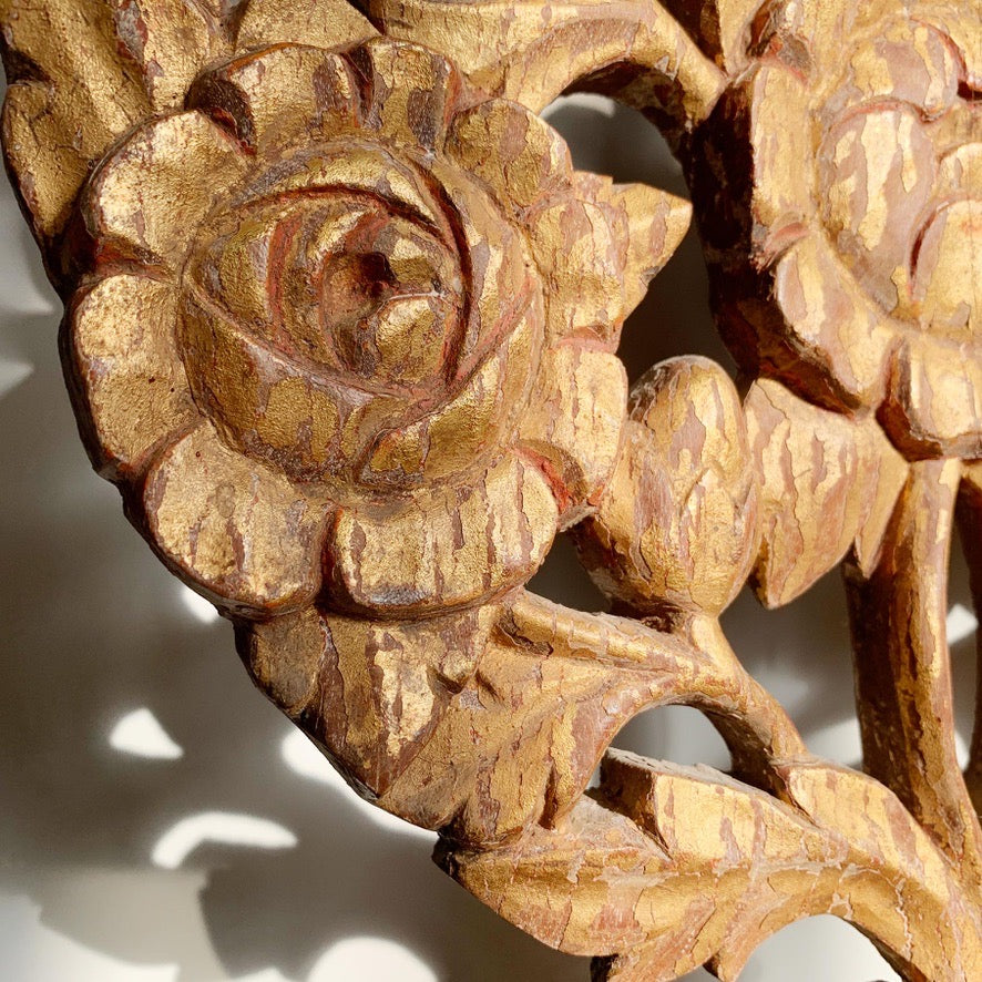 19th Century Giltwood Baroque Church Altar Vase