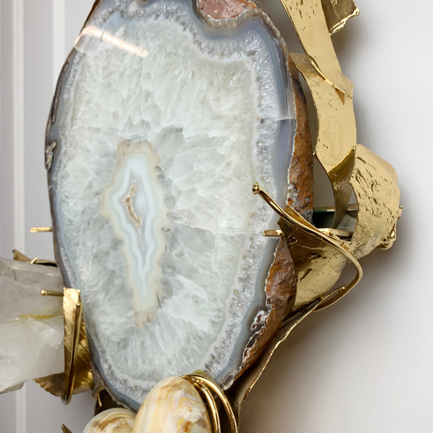 Marc d'Haenens Magnificent Signed Illuminated Wall Sculpture